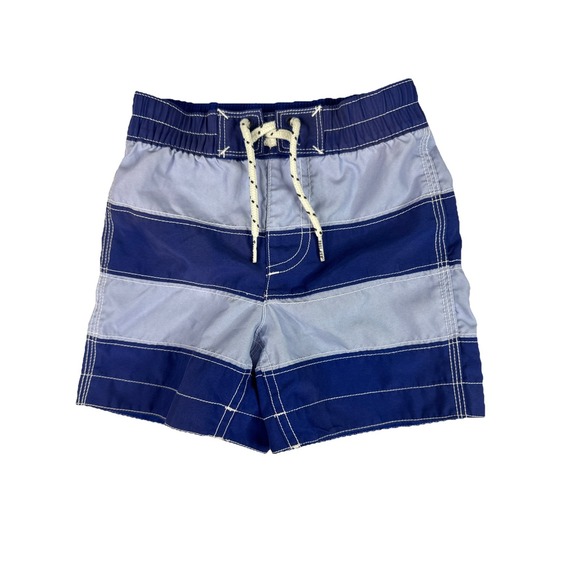 Baby Gap Toddler Boys Blue Stripe Lined Swim Trunks Size 18-24‎ Months - Picture 1 of 5